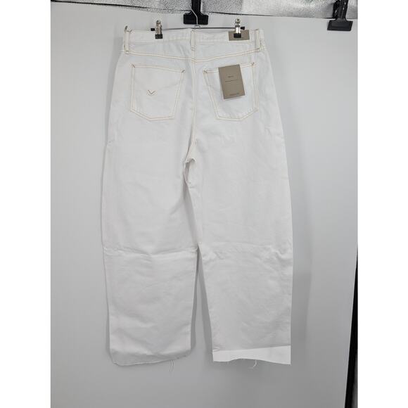 NWT Hudson Women's Bailey Relaxed Barrel Jean In White Size 33 - Picture 2 of 7